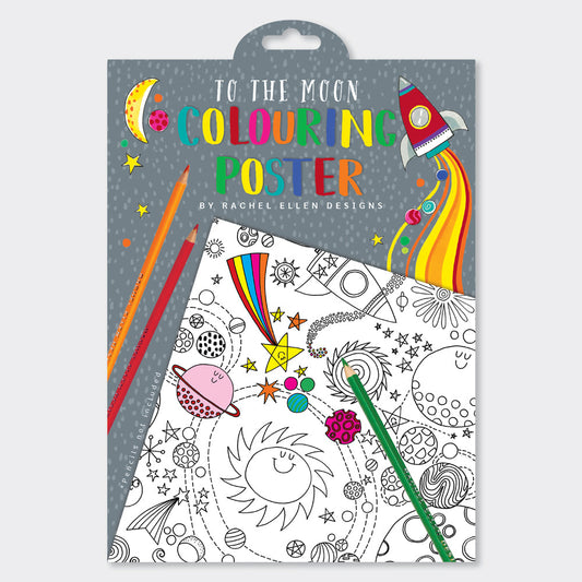 COLOURING POSTERS - TO THE MOON