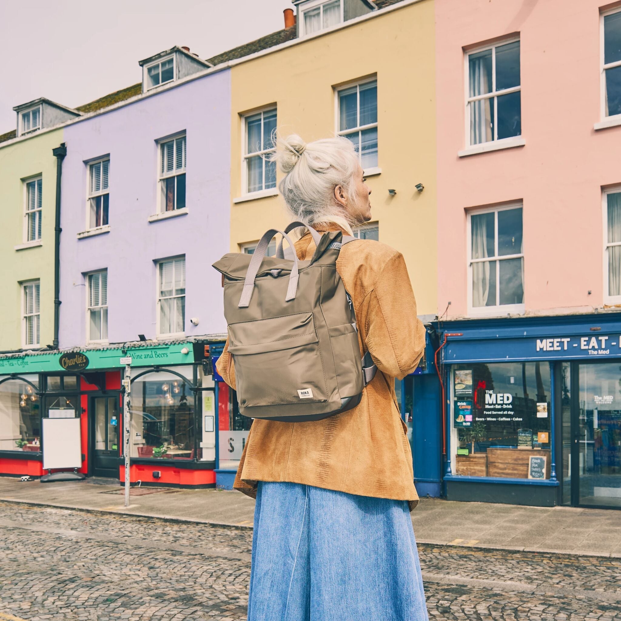 Canfield Roll Top Backpack in Army