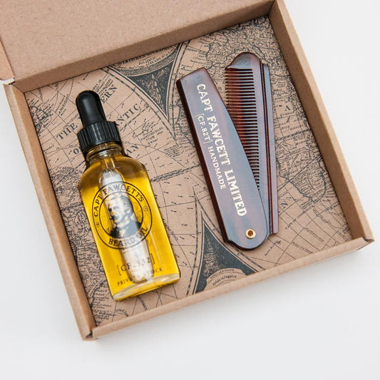 Barbarism Beard Oil 50ml & Beard Oil Comb Gift Set