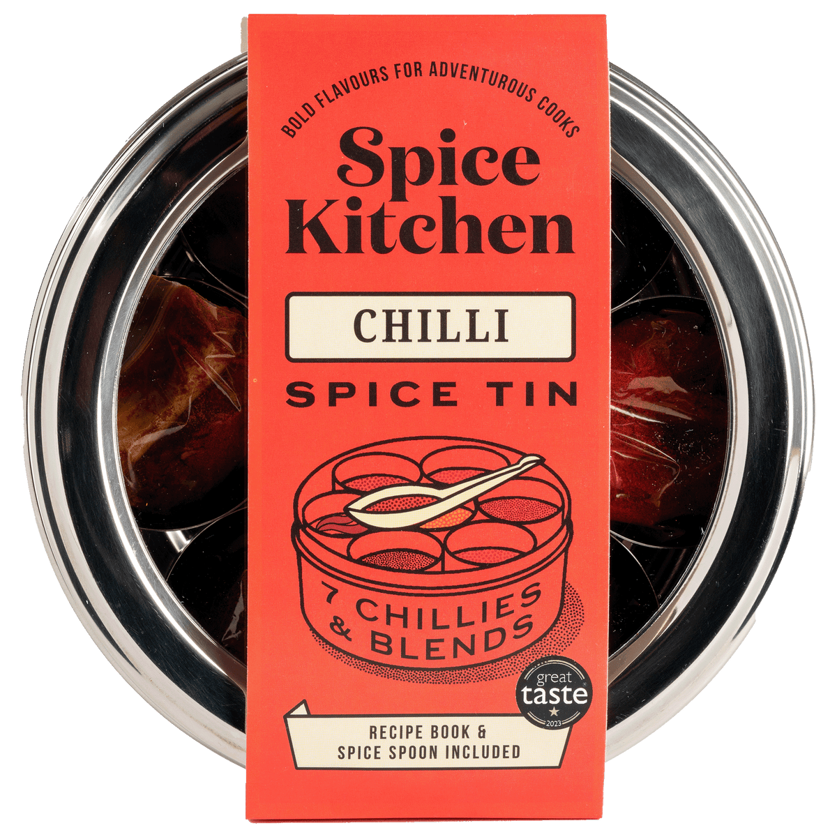 Chilli Spice Tin with 7 Chillies with Silk Sari Wrap