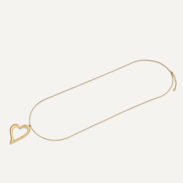 Vibes Open Heart Necklace, Gold-Plated Stainless Steel