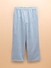 Hallie Blue Stripe Pull-On Cotton Trousers