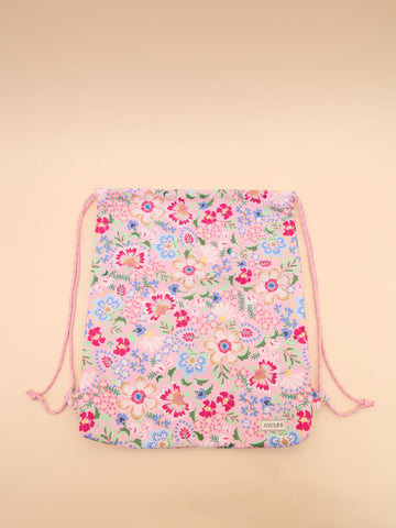 Adventurer Pink Floral Drawstring Bag