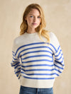 Blue & Cream Stripe Jumper With Side Panel