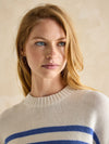 Blue & Cream Stripe Jumper With Side Panel