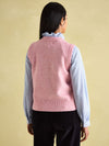 Holly Pink Regular Fit Knitted Vest