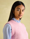 Holly Pink Regular Fit Knitted Vest