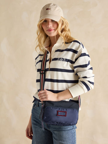 Marlow Navy Nylon Cross Body Bag