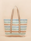 Promenade Stripe Canvas Beach Bag