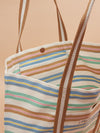 Promenade Stripe Canvas Beach Bag