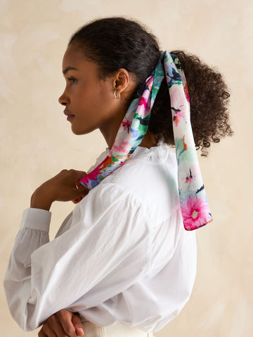 Highgrove Floral Skinny Printed Scarf