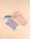 Rilla Blue/Pink Pack of Two Trainer Socks