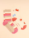 Women's Everyday Pink/Cream 2 Pack Socks (size 4-8)