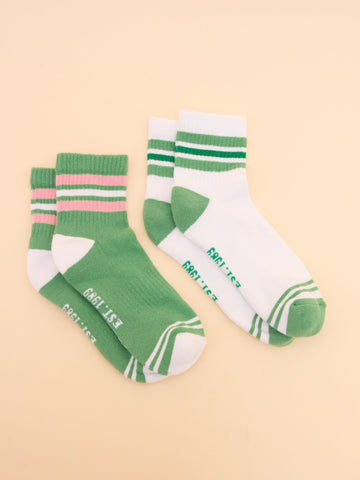 Women's Volley Green Pack of Two Tennis Socks