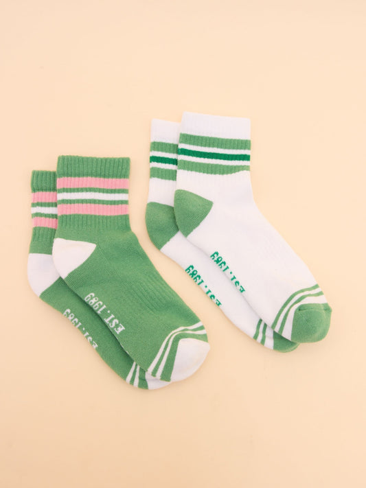 Women's Volley Green Pack of Two Tennis Socks