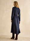 Lilliana Navy Shirred Dress