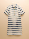 Odette Stripe Boucle Shift Dress