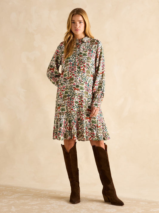 Lydia Multi Long Sleeve Shirt Dress