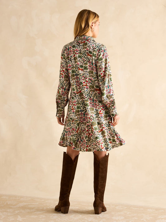 Lydia Multi Long Sleeve Shirt Dress