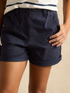 Chino Navy Brushed Cotton Blend Shorts