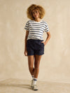 Chino Navy Brushed Cotton Blend Shorts