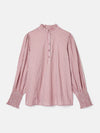 Mariella Pink & White Frill Neck Blouse