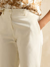 Slim Fit Cream Chino Trousers