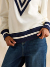 Dawlish Cream Quarter Zip Sweatshirt