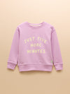 Sundaze Purple Crew Neck Slogan Sweatshirt
