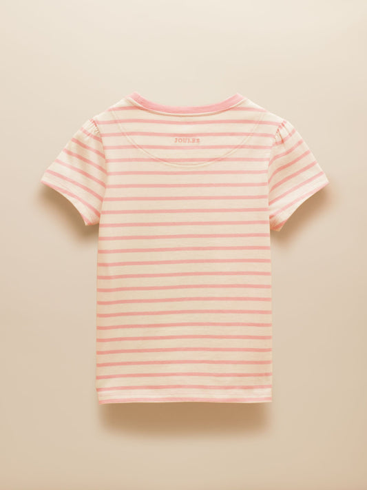 Astra Pink Applique Cotton T-Shirt