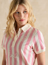 Beaufort Pink/Cream Polo Shirt