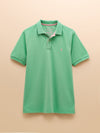 Woody Light Green Cotton Pique Polo Shirt