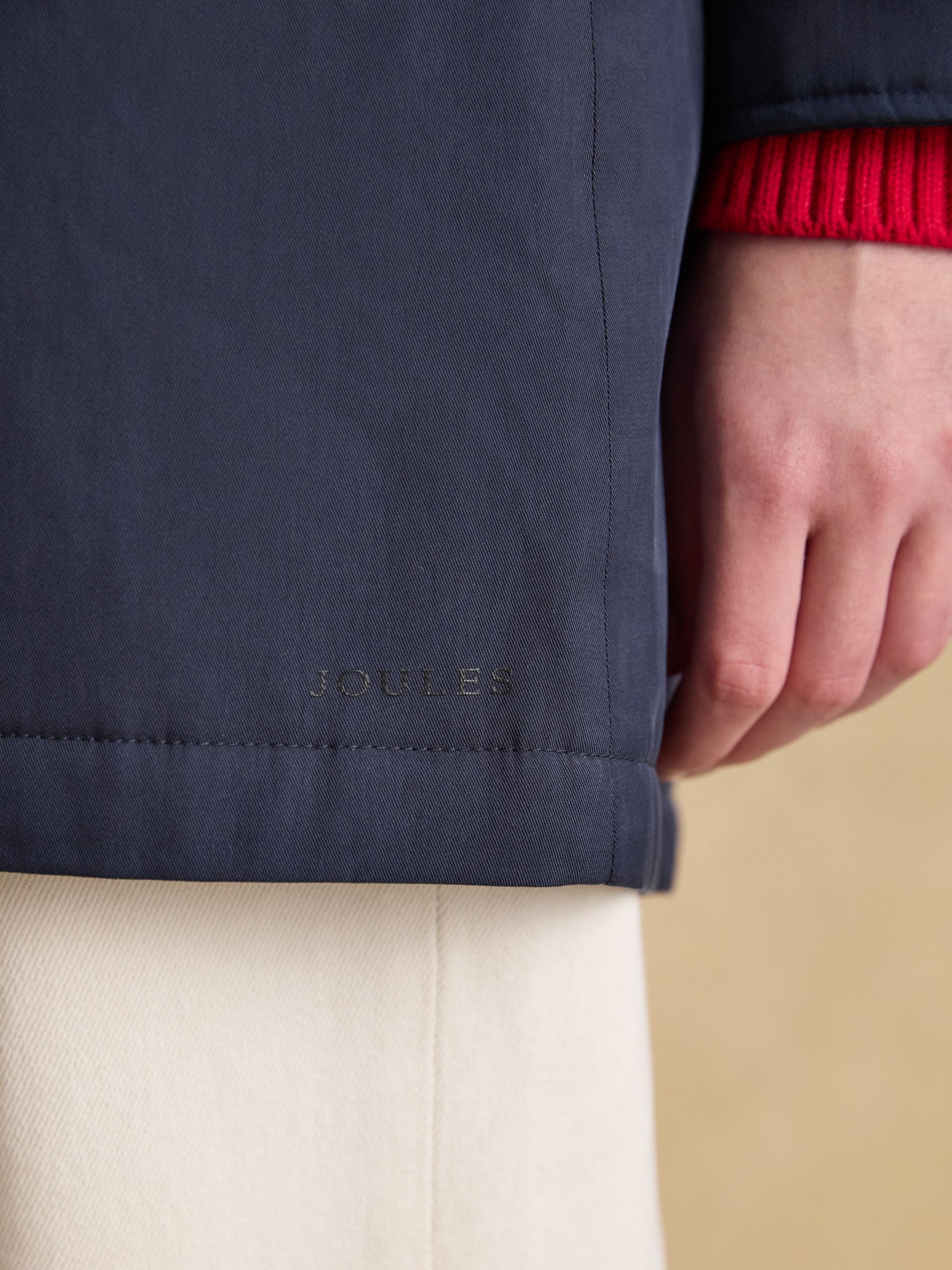Portwell Cosy Navy Fleece Lined Waterproof Raincoat with Hood