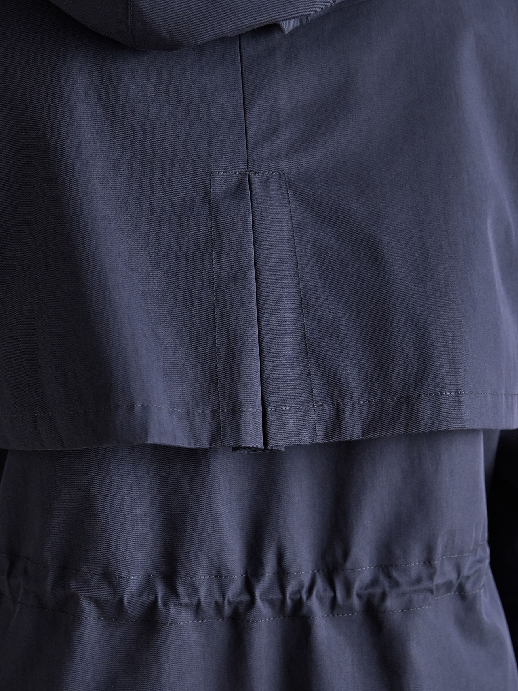 Portwell Cosy Navy Fleece Lined Waterproof Raincoat with Hood