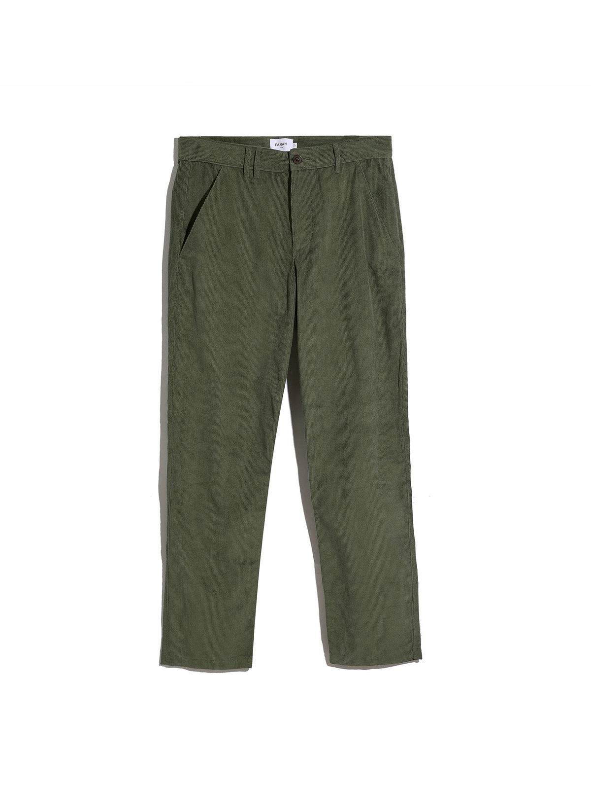 Roachman Regular Fit Cord Trousers In Rosemary