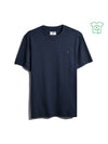 Danny Regular Fit Organic Cotton T-Shirt In True Navy