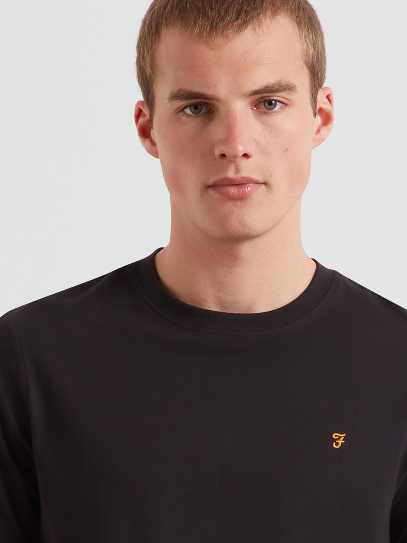 Danny Regular Fit Organic Cotton T-Shirt In Black