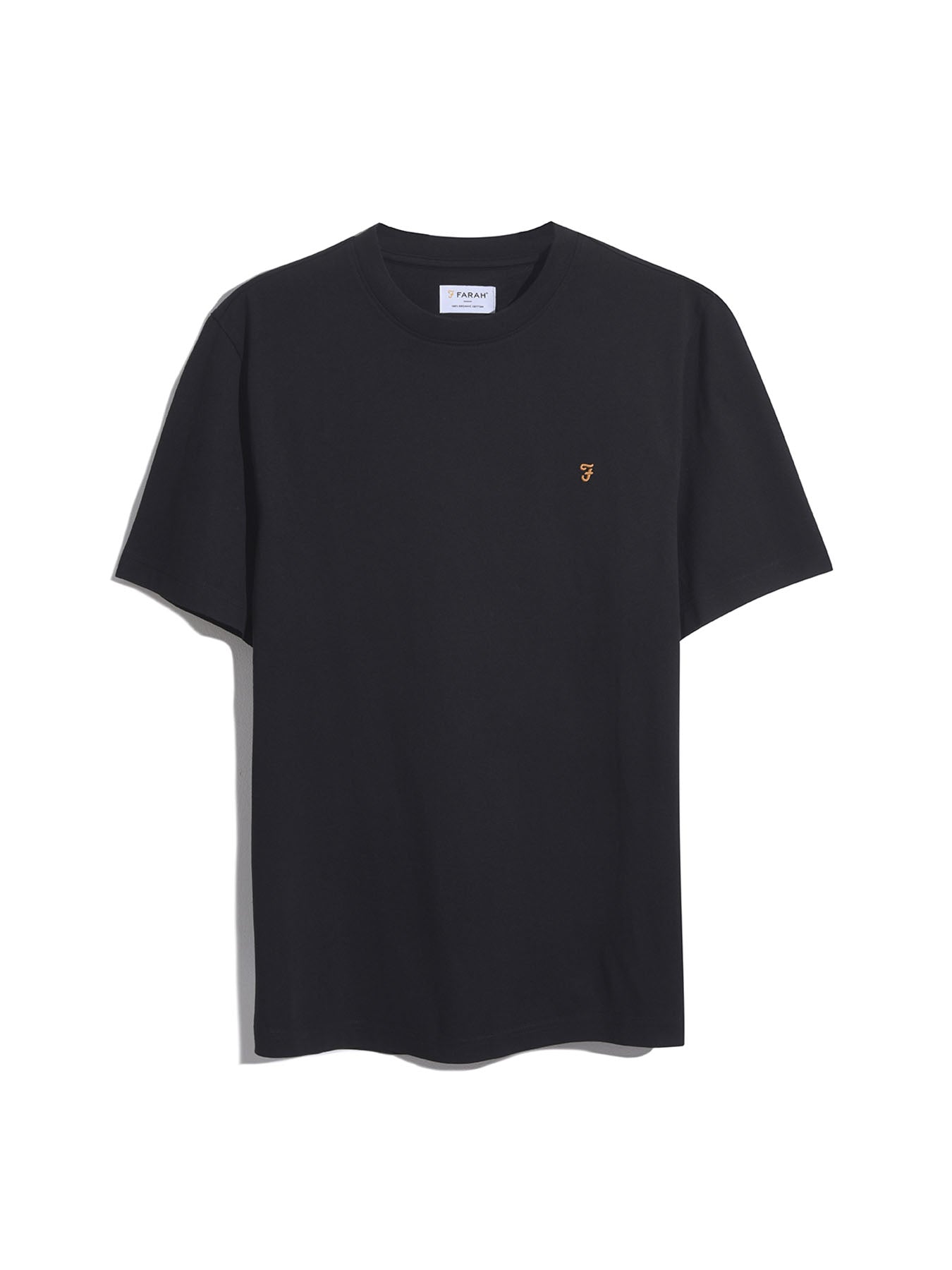 Danny Regular Fit Organic Cotton T-Shirt In Black