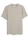 Danny Regular Fit Organic Cotton T-Shirt In Hazelnut Marl