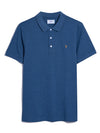 Blanes Organic Cotton Polo Shirt In Cold Metal Marl