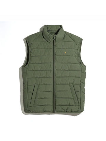 Kennedy Wadded Gilet In Rosemary