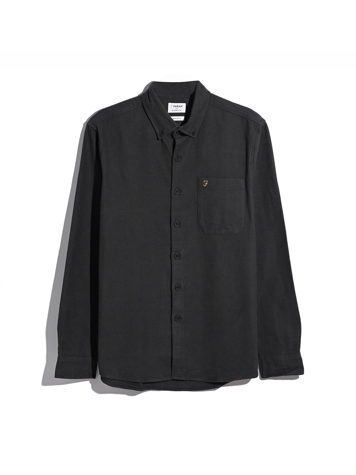 Marvin Flannel Shirt In Washed Black