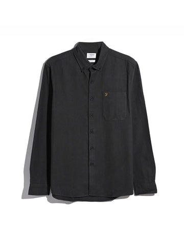 Marvin Flannel Shirt In Washed Black