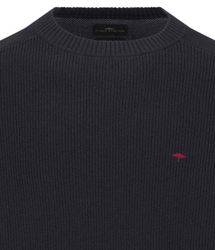 O-Neck, Structure, Supersoft - Navy