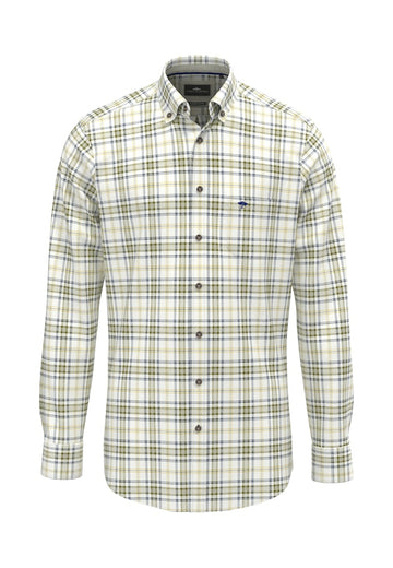 Herringbone Check, B.D., 1/1 - Moss