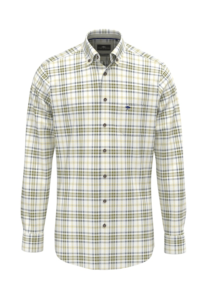 Herringbone Check, B.D., 1/1 - Moss