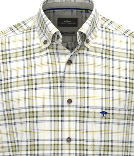 Herringbone Check, B.D., 1/1 - Moss