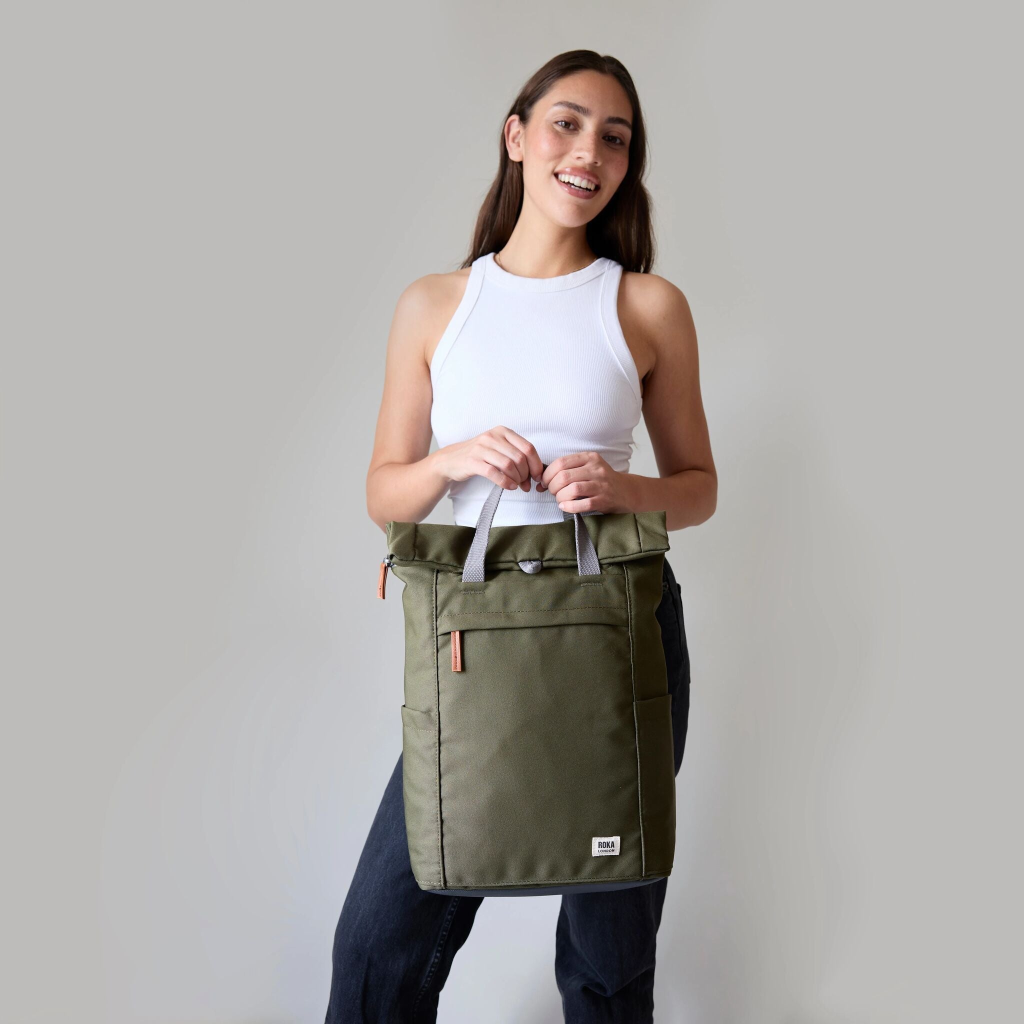 Finchley Backpack Small Recycled Canvas - Marine