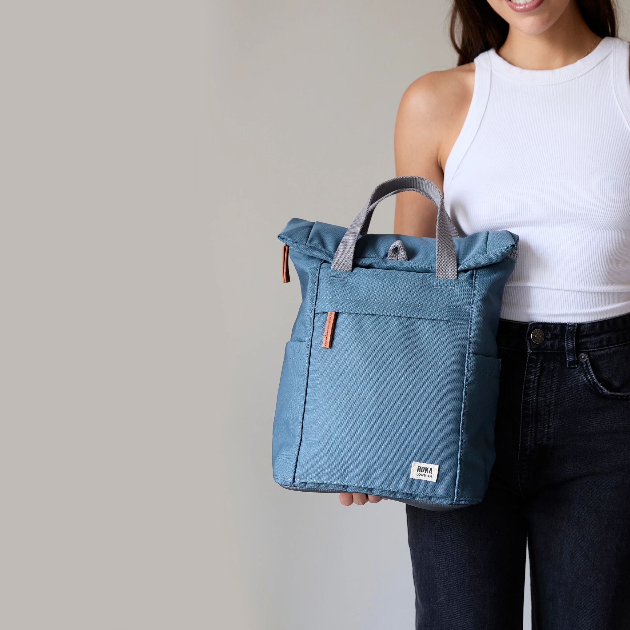 Finchley Backpack Small Recycled Canvas - Smoke