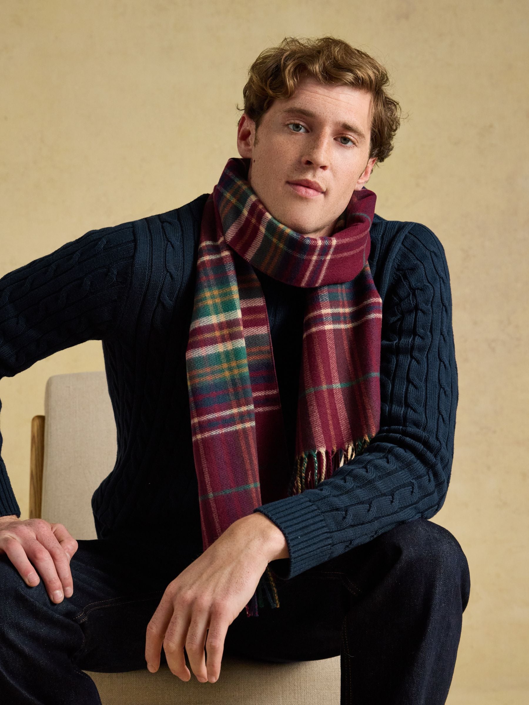 Langtree Red Check Scarf